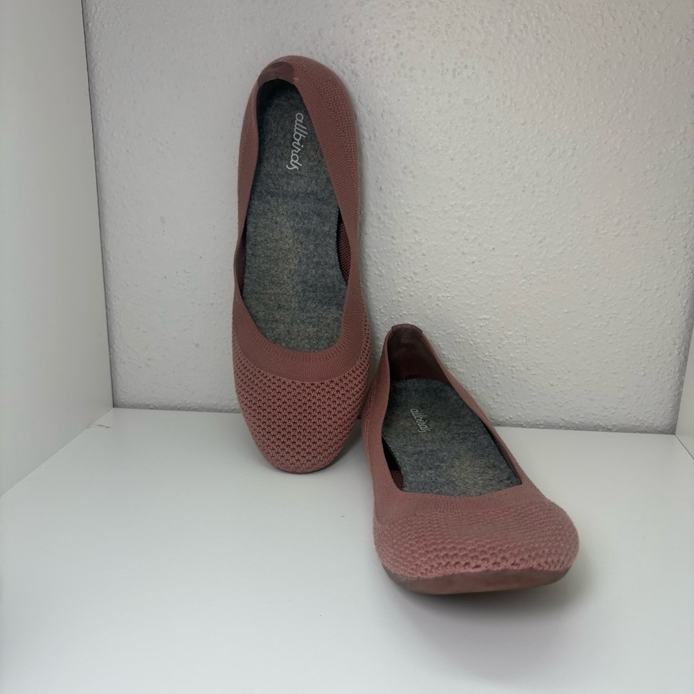 Allbirds Tree Breezers Knit Ballet Flats Women's Size 9 Harvest Rose Mauve Pink